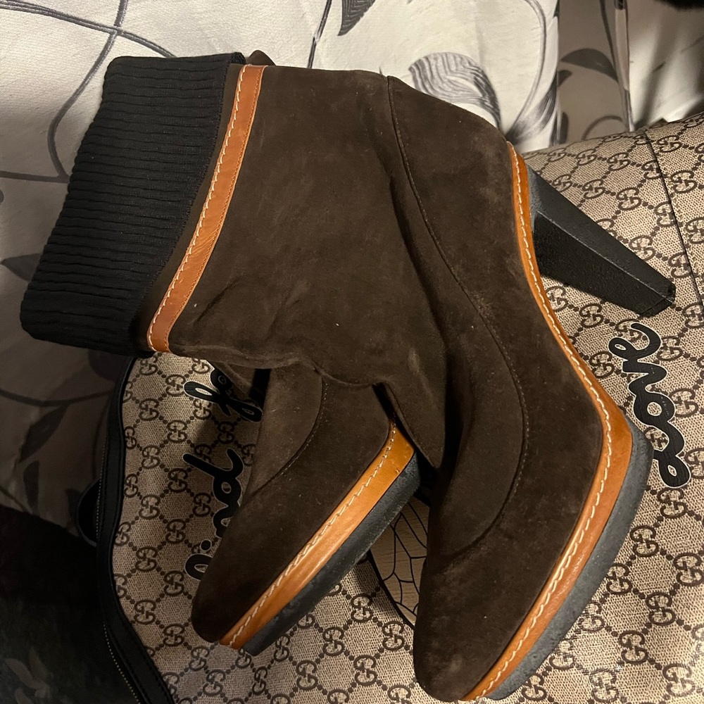 Karen Miller suede brown and leather heels size 41